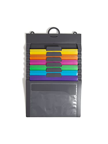 Smead Cascading Letter Size Wall Organizer w/ 6 Removable Folder Pockets