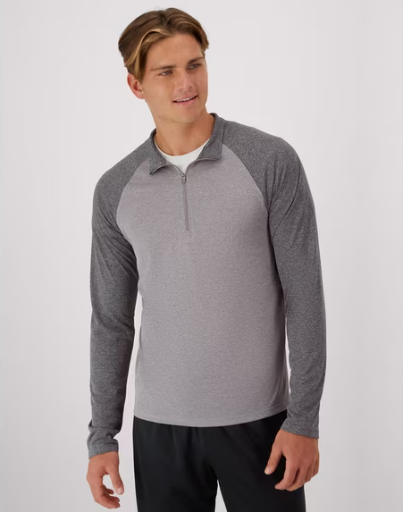 Hanes Cool DRI Men's Quarter-Zip Lightweight Pullover, UPF 40