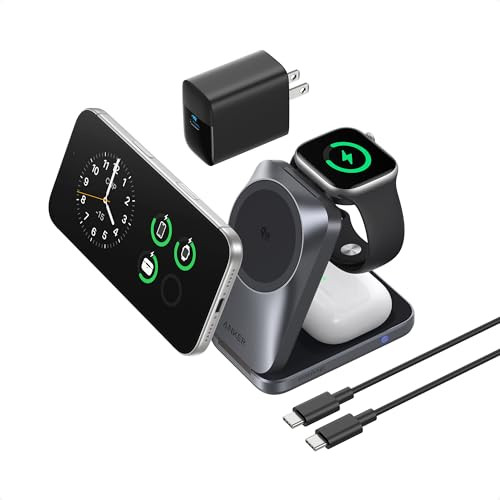 Anker Prime MagSage Qi2.2 25W 3-in-1 Wireless Charging Station