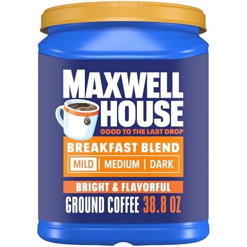 Maxwell House Breakfast Blend Mild Roast Ground Coffee 38.8-Oz