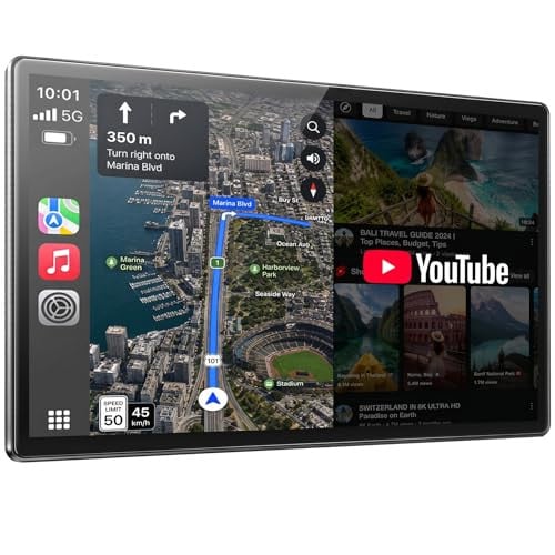 LAMTTO 11" Wireless CarPlay & Android Auto Screen w/ Built-in YouTube/TikTok Deal