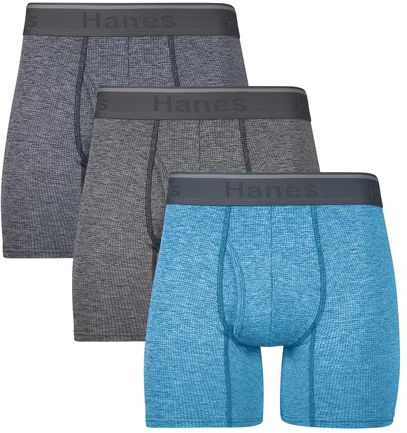 Hanes Comfort Flex Fit Stretch Mesh Boxer Briefs 3-Pack Deal