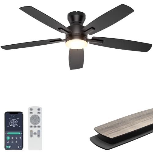 Ohniyou 52" Low-Profile Ceiling Fan w/ Light
