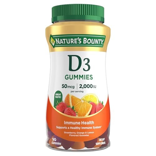 Nature's Bounty Vitamin D3 Immune Support Gummies 90-Count (Mixed Fruit) Deal