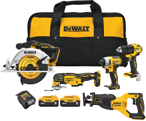 DEWALT 20V MAX 5-Tool Power Tool Combo Kit Deal