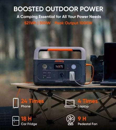 Jackery Explorer 500 v2 Portable Power Station 518Wh LiFePO4 500W Deal