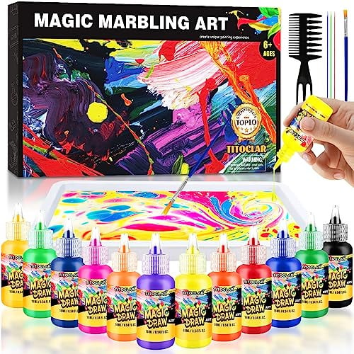 42-Piece Titoclar Water Marbling Paint Kit Deal