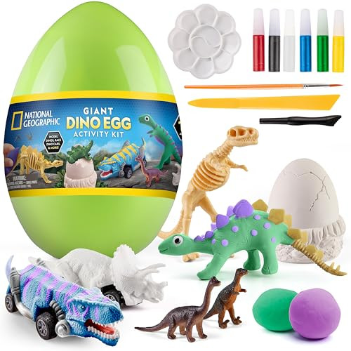 National Geographic Giant Dinosaur Egg Activity Kit 15+ Dino Crafts