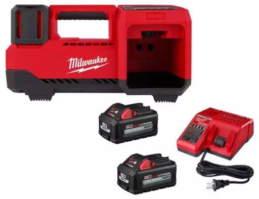 Milwaukee M18 18-Volt Cordless Inflator with Two 6.0Ah Batteries and Charger Deal