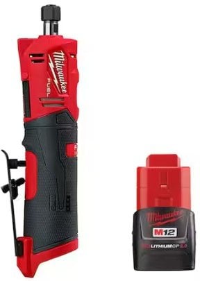 Milwaukee M12 Fuel 12-Volt Lithium-Ion Brushless Cordless 1/4 in. Straight Die Grinder with M12 2.0 Ah Battery Deal