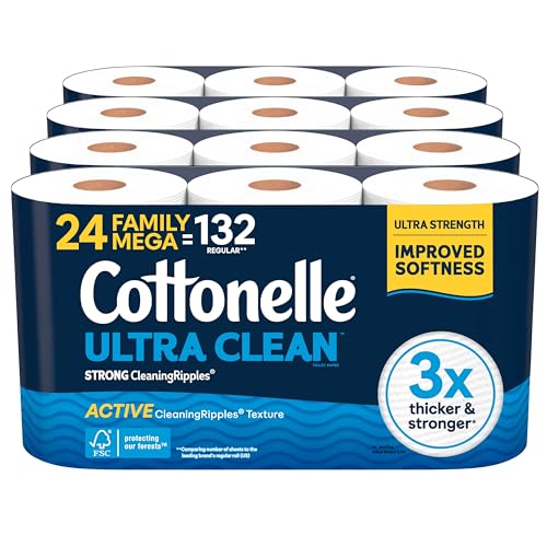 Cottonelle Ultra Clean Toilet Paper 48 Family Mega Rolls Deal