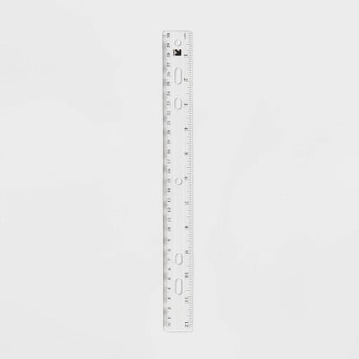 Clear Binder Ruler w/ Binder Holes, 12 inch Deal