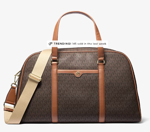 Michael Kors Jet Set Travel Extra-Large Signature Logo Weekender Bag Deal