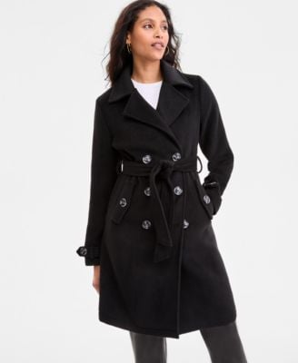 Steve Madden Women's Double-Breasted Belted Trench Coat Deal