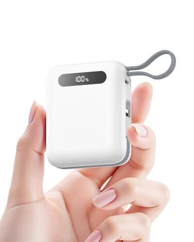 SIXTHGU 10000mAh Portable Charger Power Bank w/ Built-in USB-C & Lightning Cables Deal