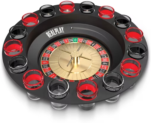Realplay Shot Roulette Drinking Game w/ 16 Shot Glasses Deal