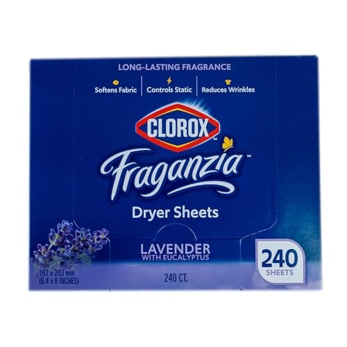 Clorox Fraganzia Fabric Softener Dryer Sheets 240-Count