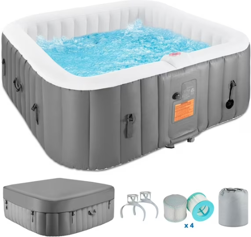 73" 4-6 Person Inflatable Hot Tub Spa with 130 Jets