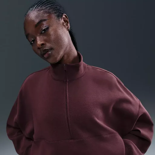 Nike Women's ImpossiblySoft Oversized 1/2 Zip Sweatshirt Deal