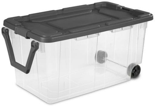 Sterilite 160 Quart Extra-Large Wheeled Storage Bin, Dark Grey Deal