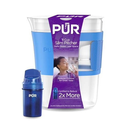 8-Cup PUR Walter Filter Slim Pitcher w/ 1x Filter