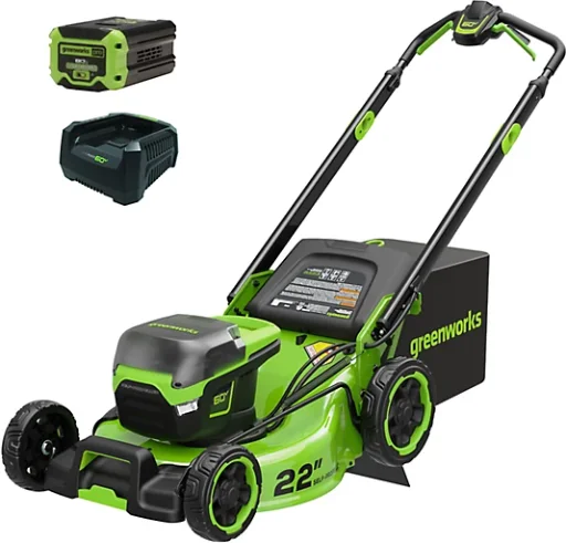 Greenworks Pro 60V 22 in. Brushless Cordless Battery Walk-Behind Self-Propelled Push Lawn Mower 8.0Ah Battery & Charger Deal