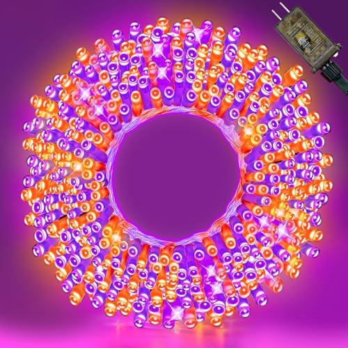 WASTROYAL 100FT Purple and Orange Halloween String Lights Deal