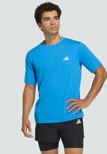 adidas Men's Workout Essentials Feelready T-Shirt (Blue) Deal