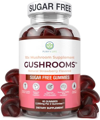 Sugar-Free Mushroom Supplement Gummies 60-Count