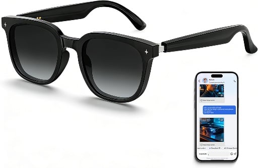 AI Bluetooth Smart Glasses with Open-Ear Music & Calls Deal