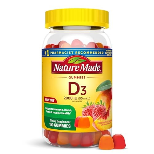 Nature Made Vitamin D3 Gummies, 2000 IU (50 mcg), 150 Count Deal