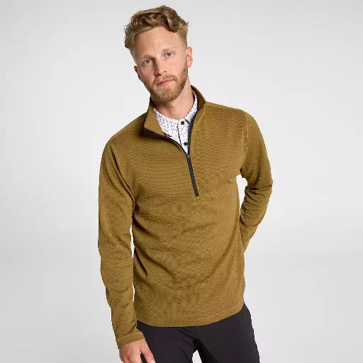 VRST Men's Element Textured 1/4 Zip Golf Pullover (Fresh Hay) Deal