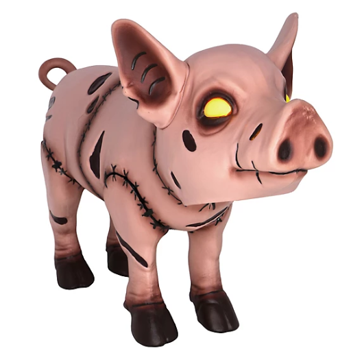 Red Shed Franken Piglet Halloween Decor