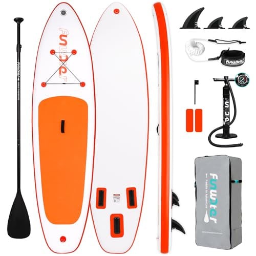 (Prime Deal) FunWater Inflatable Stand-Up Paddle Board Kit 10'6"