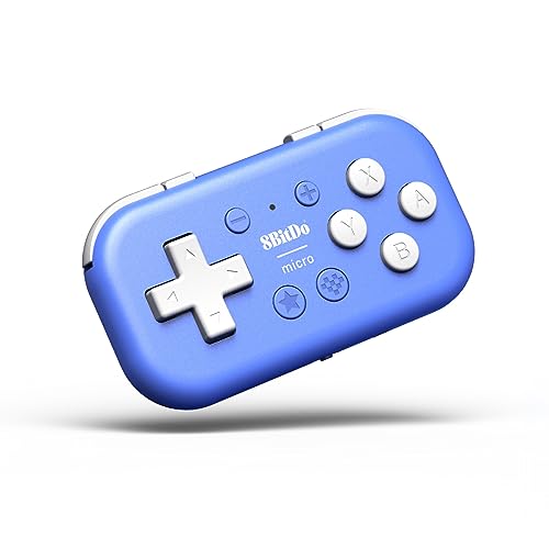 8Bitdo Micro Bluetooth Gamepad Pocket-sized Mini Controller (Blue)