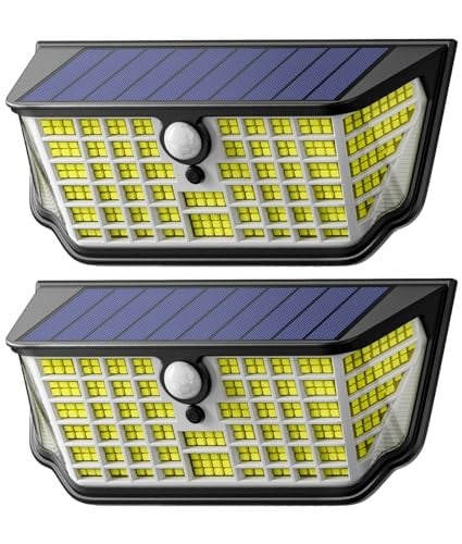 WdtPro 326-LED Solar Waterproof Outdoor Lights 2-Pack Deal
