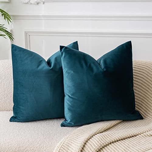 JUSPURBET Decorative Velvet Pillow Covers 2-Count Deal