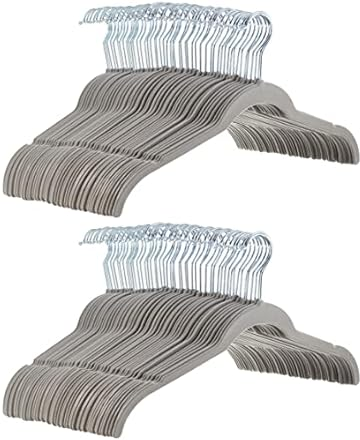 Amazon Basics Non-Slip Shirt Clothes Hangers Velvet 100-Pack