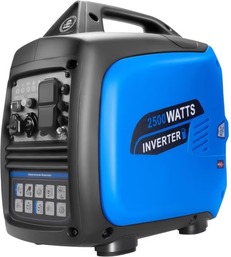 Efurden 2500-Watt Portable Inverter Generator, Gas Powered, Blue