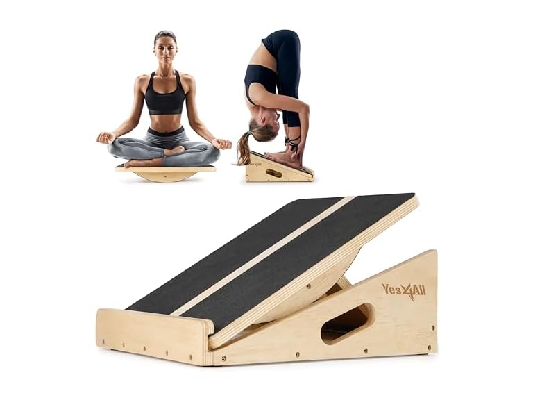 Yes4All 2-in-1 Wooden Balance & Slant Board 400 lb Deal