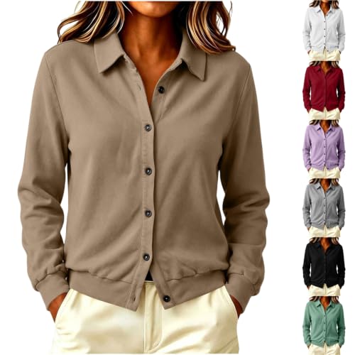 Button Down Collared Casual Tops Deal