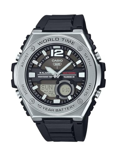 Casio World Time 10-Year Battery Ana-Digital Chronograph Watch (MWQ-100-1AV)