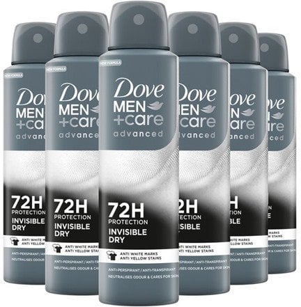 6pk Dove Men+Care Invisible Dry Antiperspirant Deodorant Spray Deal