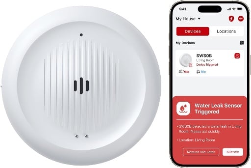 X-Sense 2-in-1 Wi-Fi Water Leak Detector & Freeze Detector