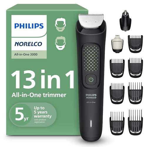 Philips Norelco All-in-One 3000 13-in-1 Face & Hair Trimmer with Steel Blades