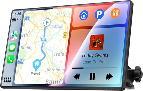 Portable Wireless Apple CarPlay Android Auto 9 Inch Touch Screen
