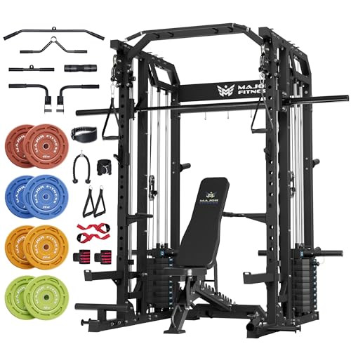 Fitness Drone2 Training Machines– All-in-One Home Gym Squat Rack w/ Pulley Set