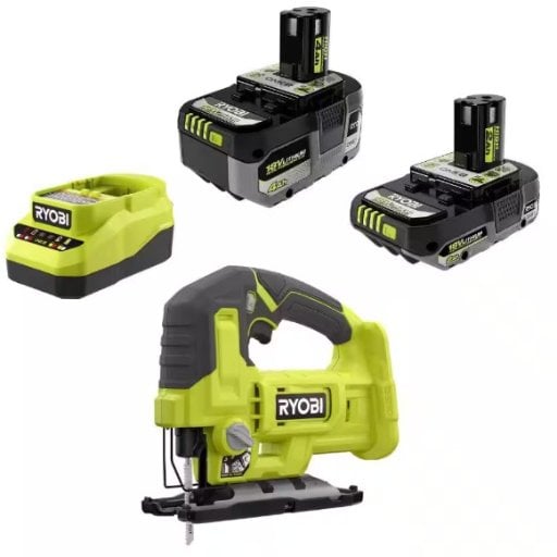 RYOBI ONE+ 18V HIGH PERFORMANCE Kit w/ 4.0 Ah Battery, 2.0 Ah Battery, Charger, & FREE ONE+ Cordless Jig Saw Deal