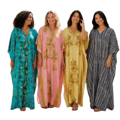 Winlar Printed Maxi Caftan 2-Pack (One Size Fits Most (0-4X)) Deal