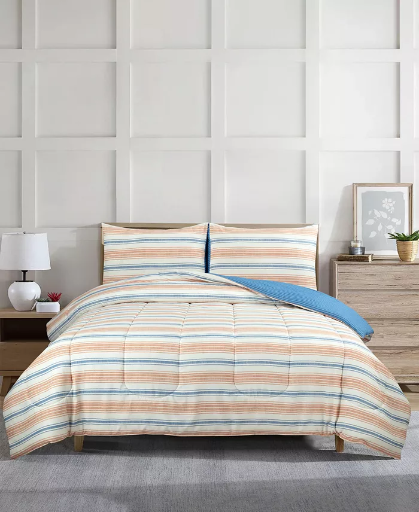 Liberty Mills Cloud Stripe 3-Pc. Comforter Sets (Any Size) Deal